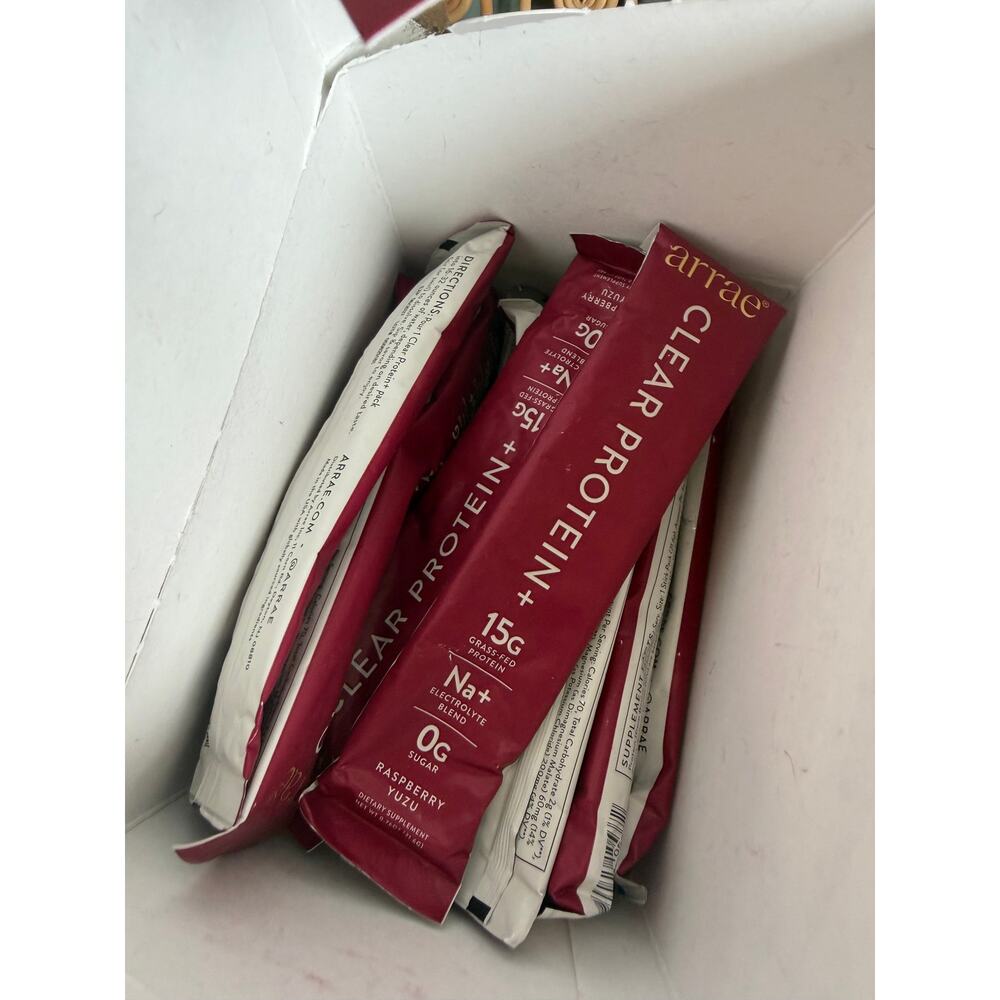 NIB Arrae Clear Protein+ in Raspberry 20 Packets - Picture 4 of 5